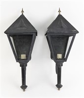 PAIR OF OUTDOOR WALL LANTERN SCONCES