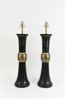 PAIR OF JAMES MONT STYLE TABLE LAMPS