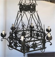 ANTIQUE FRENCH IRON CHANDELIER