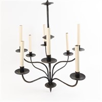 IRON TIERED CANDLE CHANDELIER