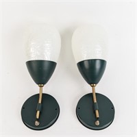 PAIR OF MID-CENTURY WALL SCONCES