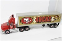 SAN FRANCISCO 49'ERS DIE CAST TRACTOR TRAILER BY