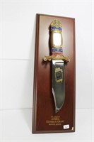 U.S. GRANT DECORATIVE BOWIE KNIFE ON PLAQUE