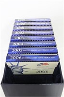 U.S. MINT PROOF SETS: 1999-2006 8 TIMES BID