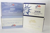 U.S. MINT PROOF SETS: 2007, 2008, 2009 AND 2010