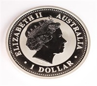 2004 AUSTRALIAN KOOKABURRA ONE OUNCE SILVER DOLLAR