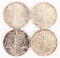 (4) SILVER AMERICAN EAGLE ONE OUNCE COINS