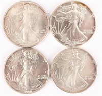 (4) SILVER AMERICAN EAGLE ONE OUNCE COINS