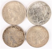 (4) 1922 D & S SILVER PEACE DOLLARS