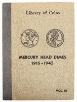 1916 - 1945 MERCURY SILVER DIME BOOK