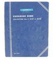 1938 TO 1968 SILVER CANADIAN DIME BOOK SET