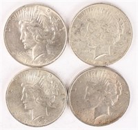 (4) 1923 P SILVER PEACE DOLLARS