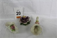 Capodimonte Flower (Chipped) & (2) Germany