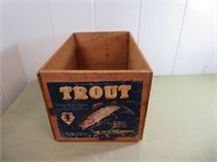 Wood Trout Apple Crate