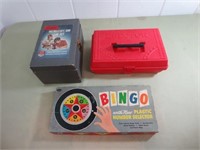 Vintage Erector, Microscope & Bingo Game