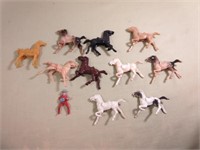 Bergen Toys Plastic Horses and Figure