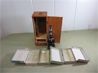 Vintage Microscope and Slides