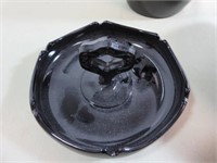 (3) Very Dark Amethyst/Black Glass Pieces