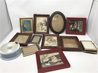 Vintage framed oriental pieces and more