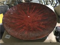 Huge red decorative plate