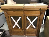 Set of two new Ethan Allen cabinets. Have glass