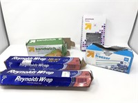 Aluminum foil,bags,forks new-packages opened
