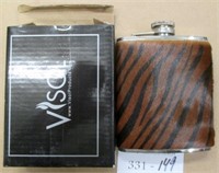 Visol 6oz Stainless Steel Faux Print Flask