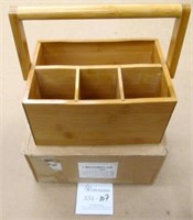 Bamboo 4 Compartment Storage Holder