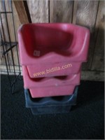 (3) Plastic Booster Seats.