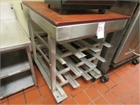 27" X 36" SS SHEET PAN RACK ON CASTERS