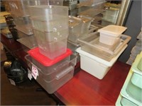 LOT, ASSORTED STORAGE BINS