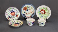 LOT OF 6 GAUDY DUTCH DISHES.