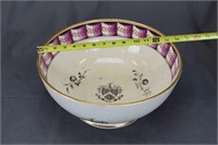 CHINESE EXPORT ARMORIAL PORCELAIN PUNCH BOWL.