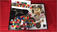 US military ribbon bars, patches, vintage pins