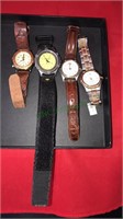 Four men’s watches, 2- Wenger, Timex & a