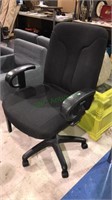 Black fabric executive office chair with