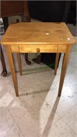 Solid wood one drawer side table, 23 x 18 x 14,
