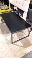 Modern industrial look coffee table black top and