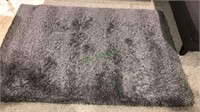 Ikea Gaser 55 x 79 gray shag rug, (793)