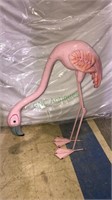 Pink flamingo 36 inches tall, made some type of