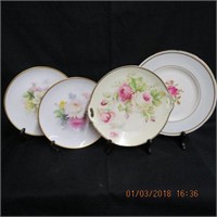 2 Noritake floral plates, German hand painted