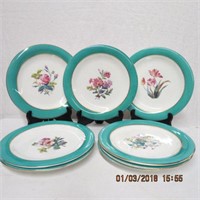 Set of 8 Copeland 9" botanical plates
