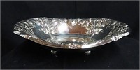 Silver footed bowl 10.5 X 8.5"