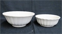 2  Ironstone bowls 11.5 & 8.25"