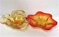 2 Chalet glass like bowls