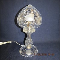 Cut crystal table lamp 16"H