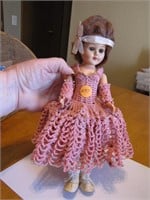 Vintage 11" Pam Doll with Crochet Dress