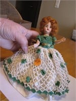 Vintage 8" Doll with Crochet Dress