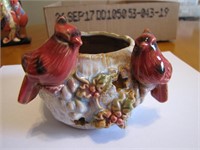 Candle Holder with Cardinals