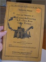 Vintage McCormick Deering 2P-Two Row Corn Picker